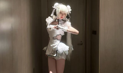 黑丝亮光裙小母狗